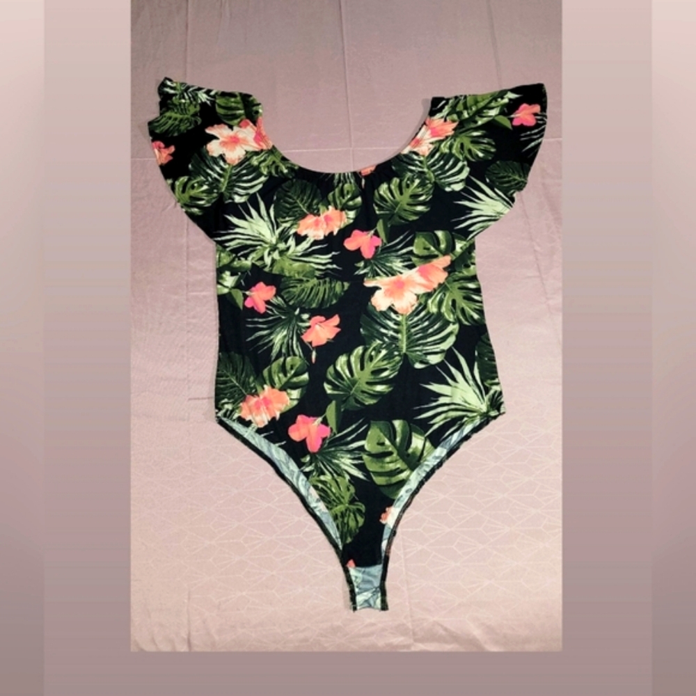 Tropical/Summer Ruffle bodysuit